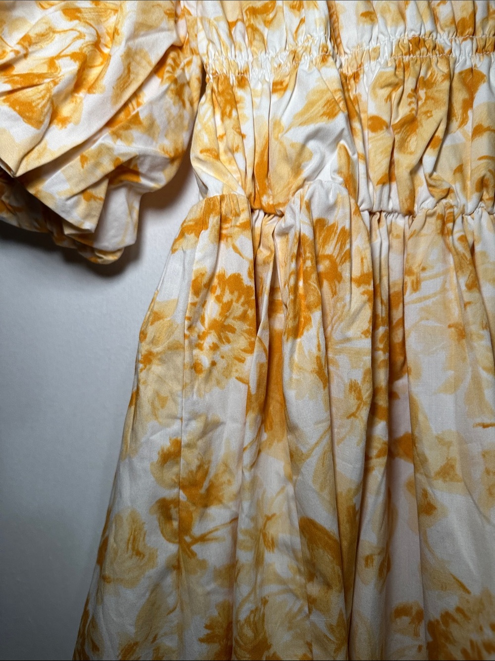 Abercrombie Off-The-Shoulder Puff Sleeve Mini Dress - Picture 8 of 8